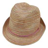 Barevný pruhovaný třpytivý klobouk s flitry 