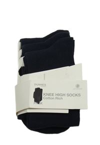 Nové - 3set - 3x tmavomodré podkolenky Dunnes vel. 31-36