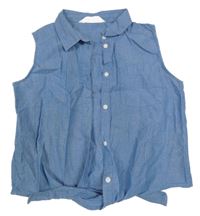 Modrý halenkový crop top H&M