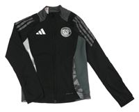 Černo-šedá propínací sportovní mikina Adidas