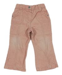 Růžové flare manšestráky Next