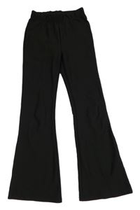 Černé žebrované flare legíny Primark