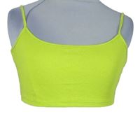 Dámský limetkový žebrovaný crop top Collusion 