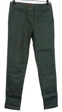 Dámské khaki vzorované skinny rifle TU 