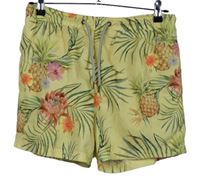 Pánské žluté květované plážové kraťasy Primark 