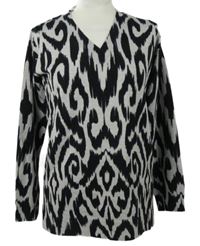 Dámský šedo-černý vzorovaný svetr Papaya 