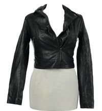 Dámský černý koženkový crop křivák Tally Weijl 