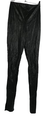 Dámské černé koženkové tregíny PrettyLittle Thing