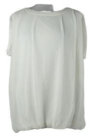 Dámská bílá žoržetová balonová halenka Papaya 