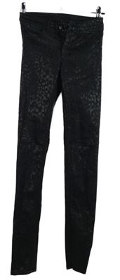 Dámské břidlicové vzorované skinny elastické rifle H&M