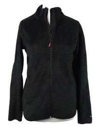 Dámská černá plyšová propínací mikina Sports