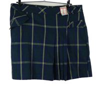 Nové - Dámská modro-zelená kostkovaná sukně s páskem TU