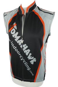 Pánský černo-šedo-červený cyklistický dres s nápisem Tomahawk 