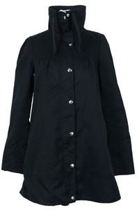 Dámský černý plátěný podzimní kabát H&M