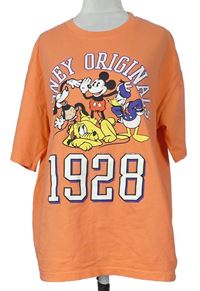 Dámské oranžové tričko s Mickeym zn. Primark 