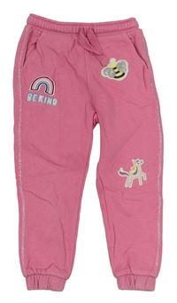 Růžové tepláky s obrázky zn. M&S