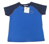 Modro-tmavomodré sportovní tričko s míčem Topolino