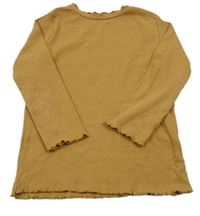 Béžové žebrované triko 