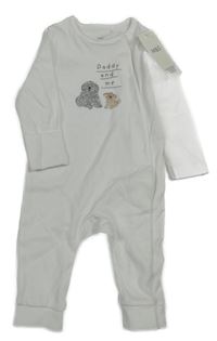 Nové - Bílý overal s pejsky M&S