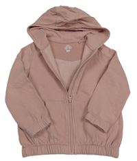 Růžová propínací mikina s kapucí F&F