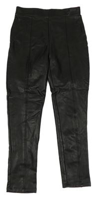 Černé koženkové legíny George