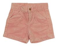Světlerůžové manšestrové kraťasy S. Oliver