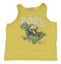 Žluté tílko s dinem a žralokem LC Waikiki