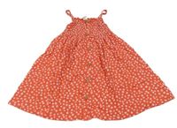 Červené květinové bavlněné šaty Topolino