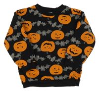 Černá mikina s halowwen dýněmi Tu