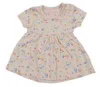 Světlerůžové šaty s květinami Early Days