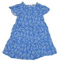Modro-bílé květované lehké šaty Primark