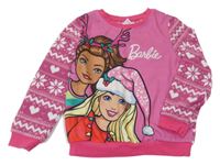 Růžová vánoční mikina s Barbie 