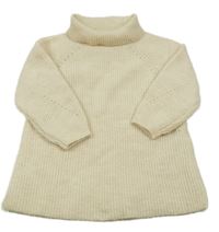 Krémový žíhaný svetr s rolákem Zara