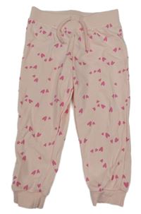 Světlerůžové tepláky se srdíčky