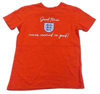 Červené fotbalové tričko s nápisem - England