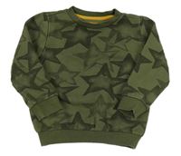 Khaki mikina s hvězdami F&F