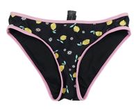 Černé plavkové kalhotky s citrony Primark