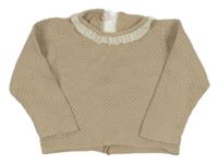 Béžový svetr s volánkem 