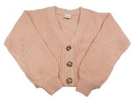 Světlerůžový propínací crop svetr Page one young