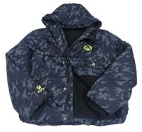 Černo-šedá army šusťáková zimní bunda s kapucí - X-BOX Primark