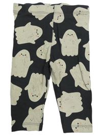 Tmavošedé legíny s duchy Tu