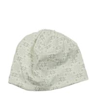 Nové - Bílo-šedá vzorovaná funkční čepice 