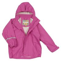 Růžová nepromokavá bunda s kapucí