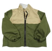 Béžovo-khaki šusťáková lehká bunda Shein