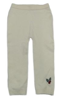 Smetanové pletené tepláky s lístky George