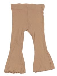 Světlerůžové žebrované flare legíny Next