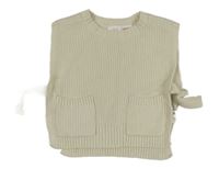 Smetanová pletená vesta Zara