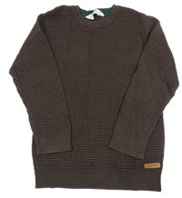 Čokoládový žebrovaný svetr H&M