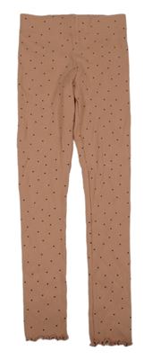 Růžové žebrované puntíkaté legíny H&M
