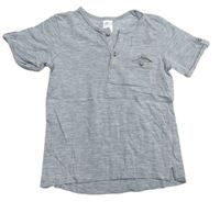 Šedé melírované tričko s kapsou H&M